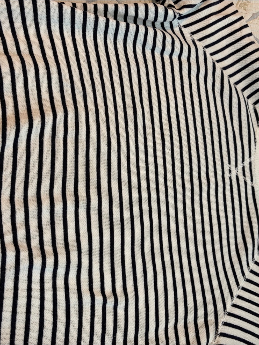 aerie Cream and Navy Striped Knit Top
